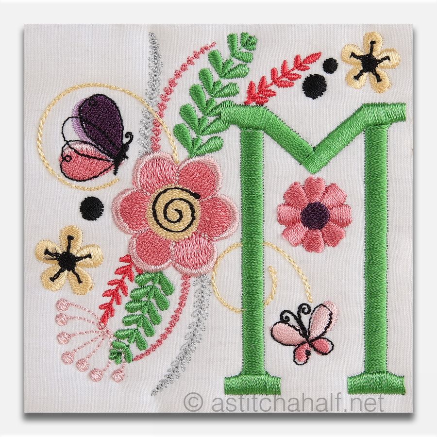 In The Garden Monogram Letter M