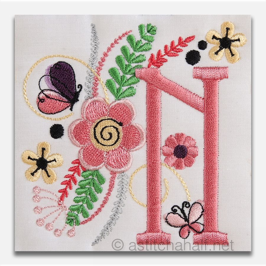 In The Garden Monogram Letter N