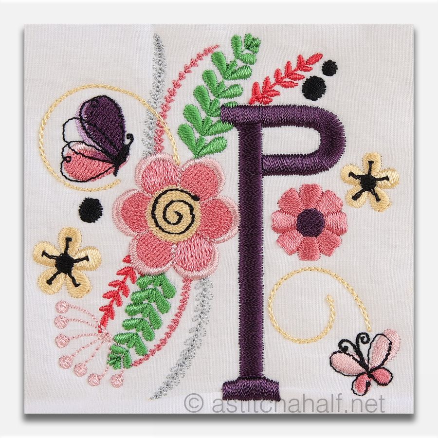 In The Garden Monogram Letter P