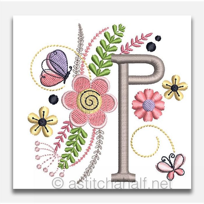 In The Garden Monogram Letter P