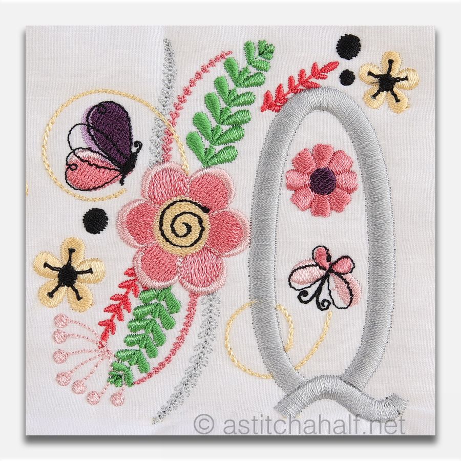 In The Garden Monogram Letter Q