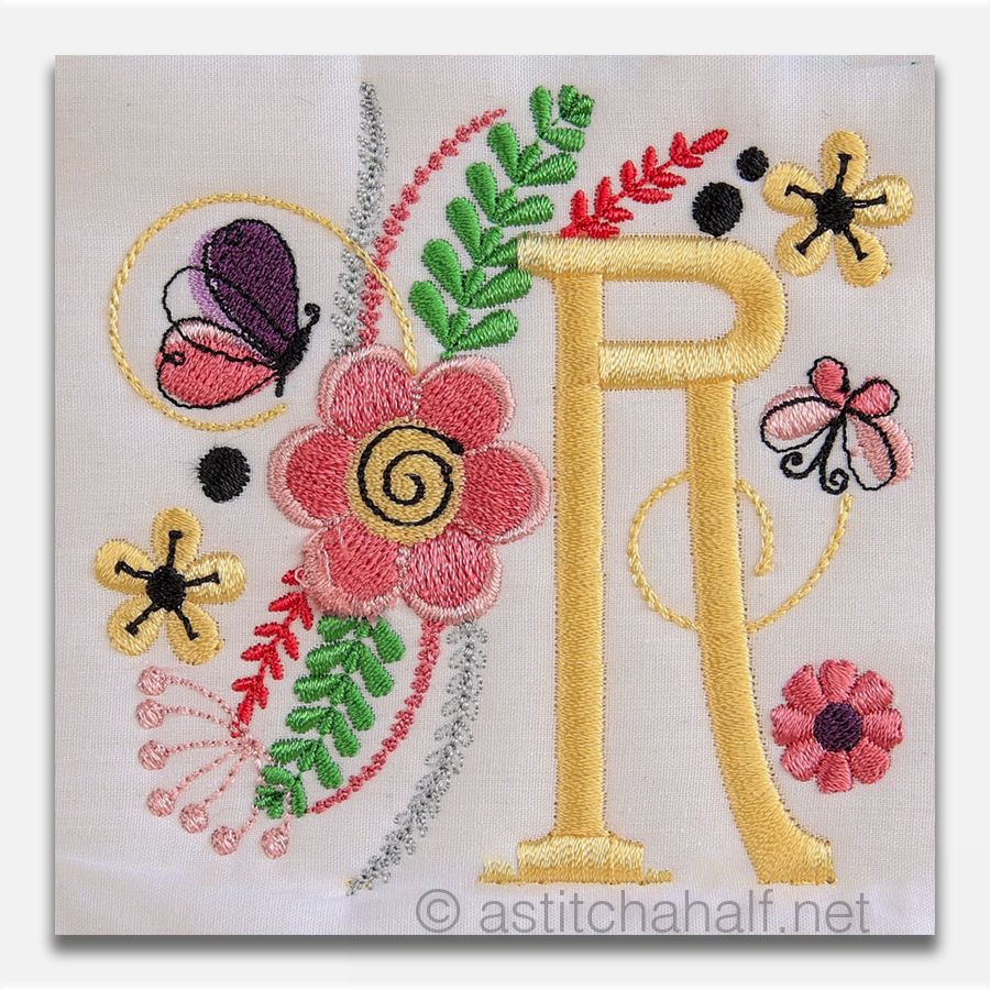 In The Garden Monogram Letter R