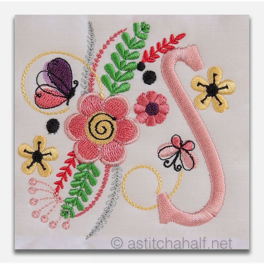 In The Garden Monogram Letter S