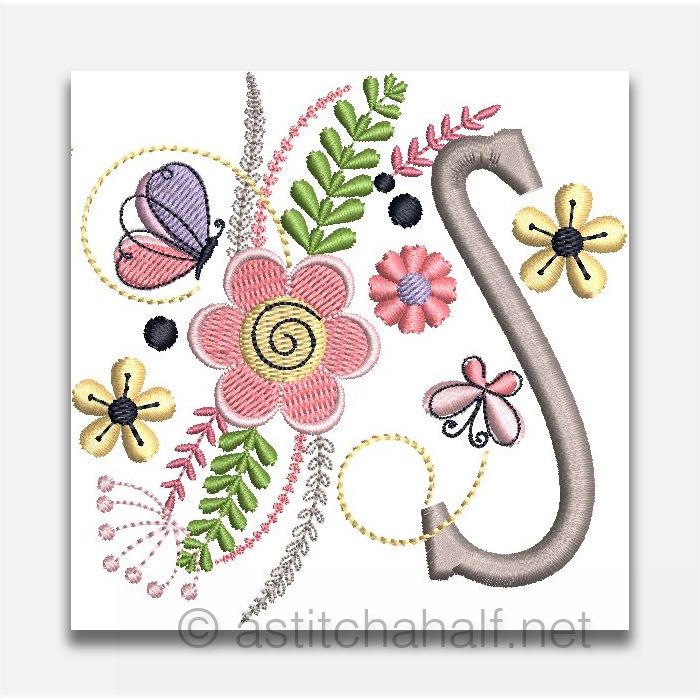 In The Garden Monogram Letter S