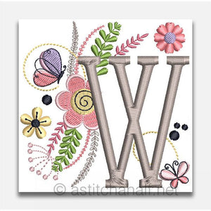 In The Garden Monogram Letter W