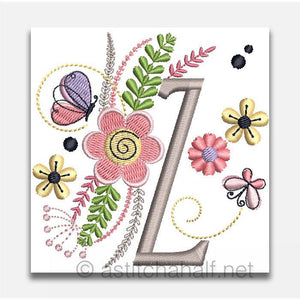 In The Garden Monogram Letter Z