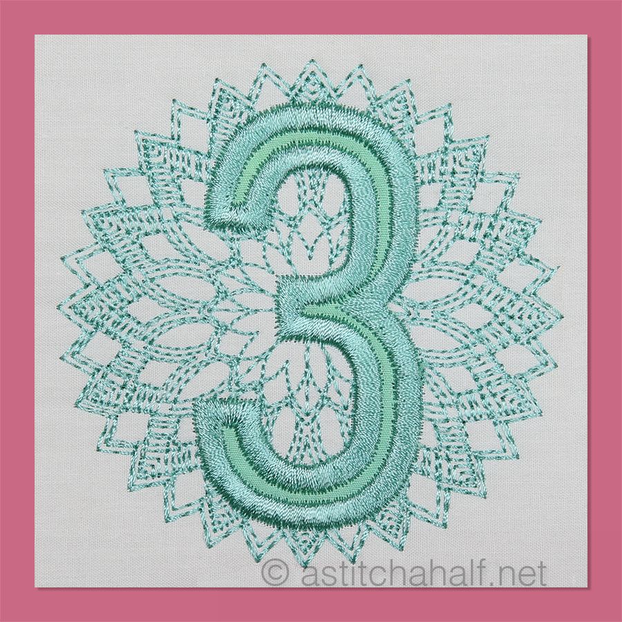 Monarch Mandala Monogram Number 3