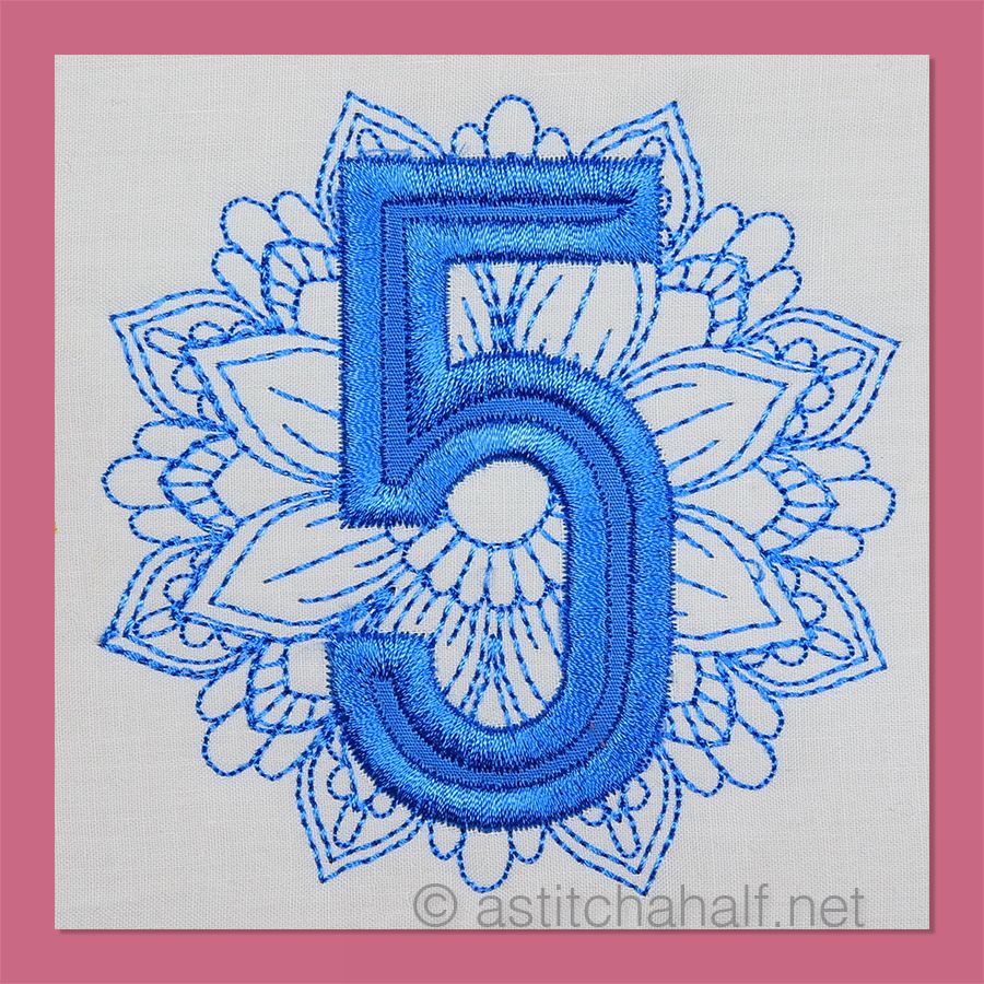 Monarch Mandala Monogram Number 5