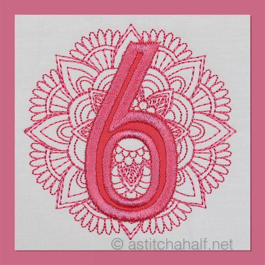 Monarch Mandala Monogram Number 6