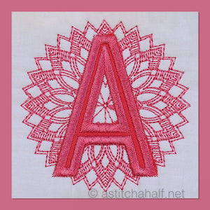 Monarch Mandala Monogram Letter A