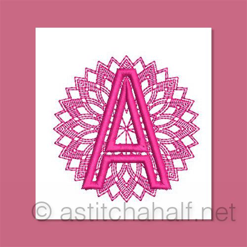 Monarch Mandala Monogram Letter A