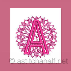 Monarch Mandala Monogram Letter A