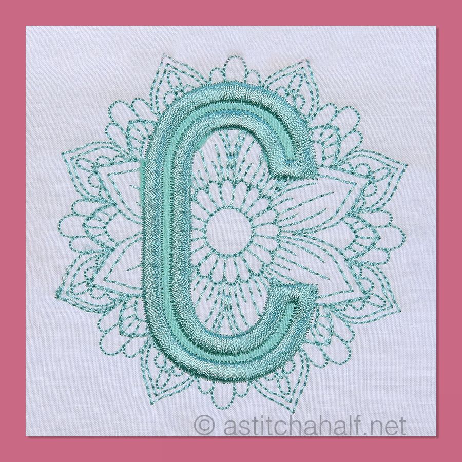 Monarch Mandala Monogram Letter C