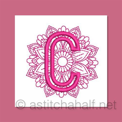 Monarch Mandala Monogram Letter C