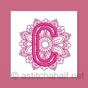 Monarch Mandala Monogram Letter C