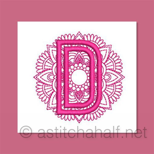 Monarch Mandala Monogram Letter D