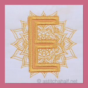 Monarch Mandala Monogram Letter E