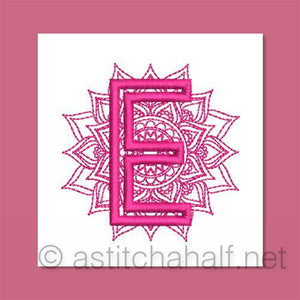 Monarch Mandala Monogram Letter E