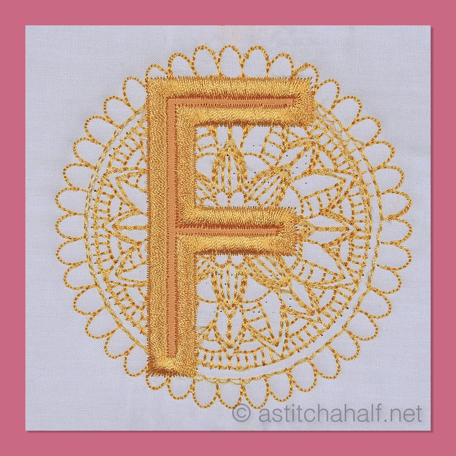Monarch Mandala Monogram Letter F