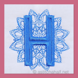 Monarch Mandala Monogram Letter H