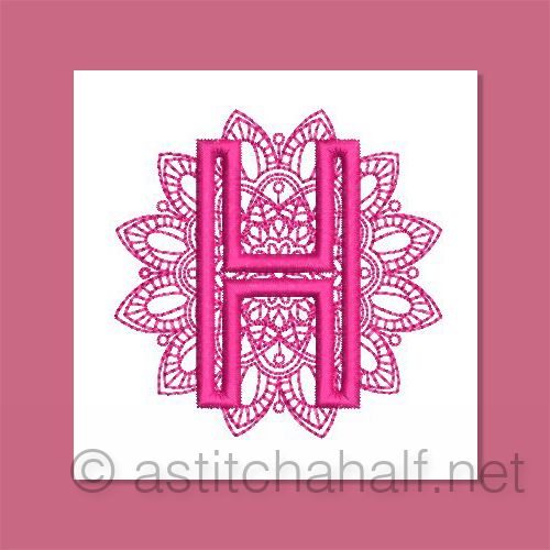 Monarch Mandala Monogram Letter H