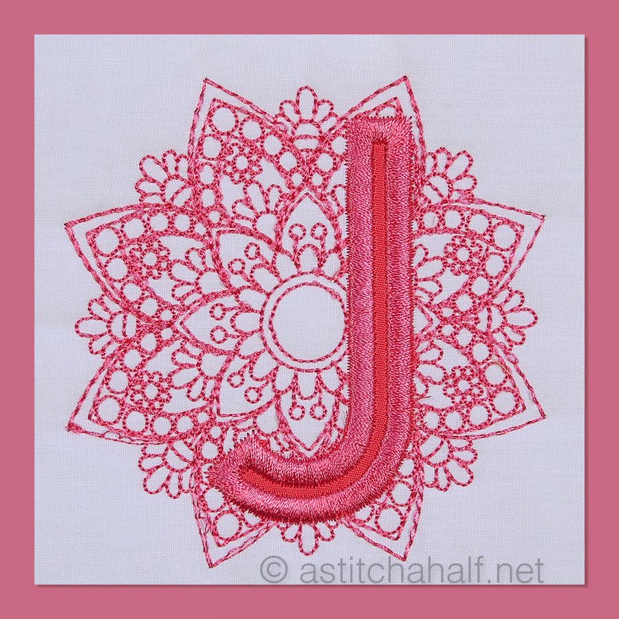 Monarch Mandala Monogram Letter J