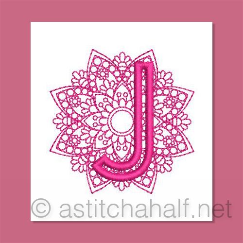 Monarch Mandala Monogram Letter J