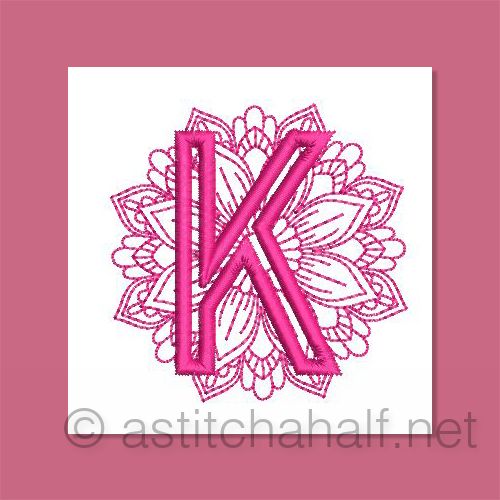 Monarch Mandala Monogram Letter K