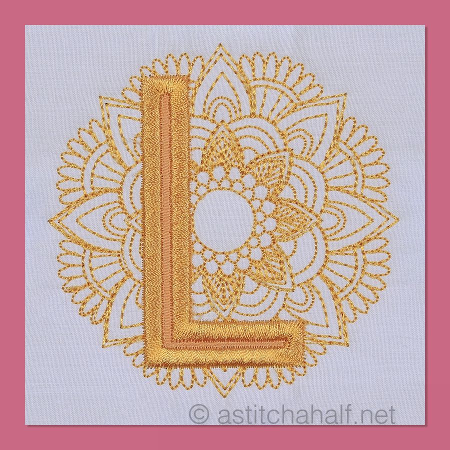 Monarch Mandala Monogram Letter L