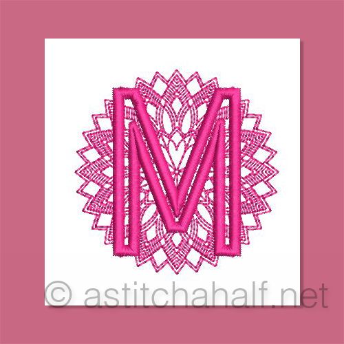 Monarch Mandala Monogram Letter M