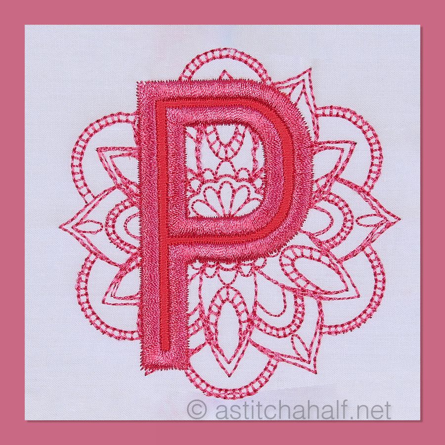 Monarch Mandala Monogram Letter P