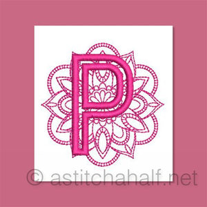 Monarch Mandala Monogram Letter P