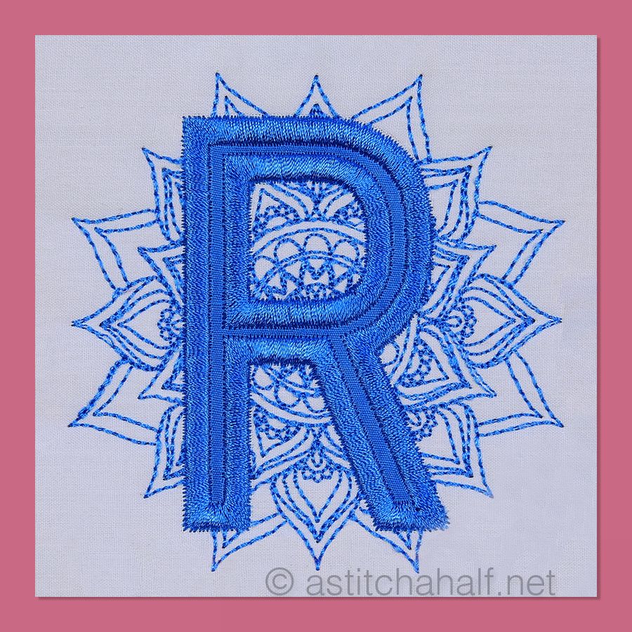Monarch Mandala Monogram Letter R