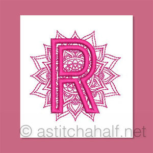 Monarch Mandala Monogram Letter R