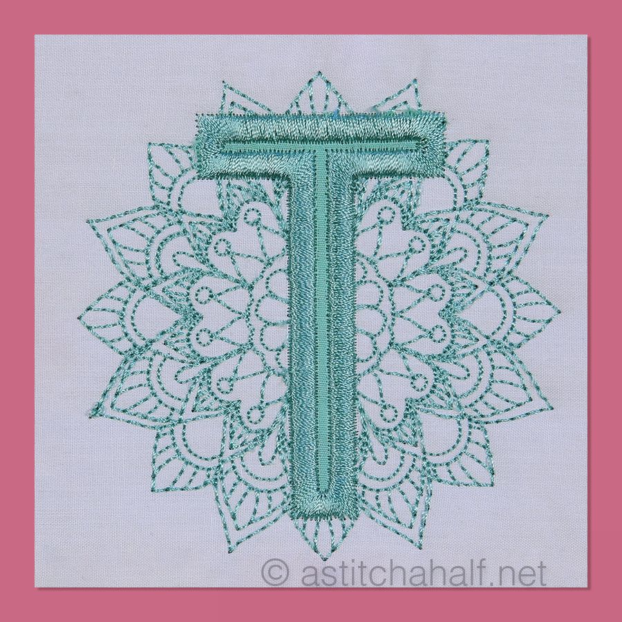 Monarch Mandala Monogram Letter T
