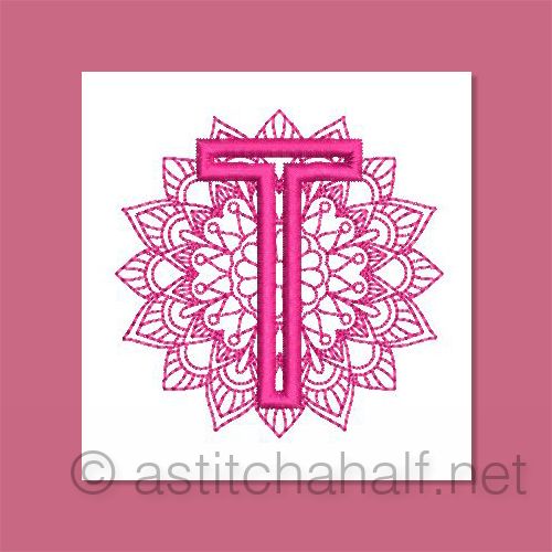 Monarch Mandala Monogram Letter T