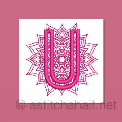 Monarch Mandala Monogram Letter U