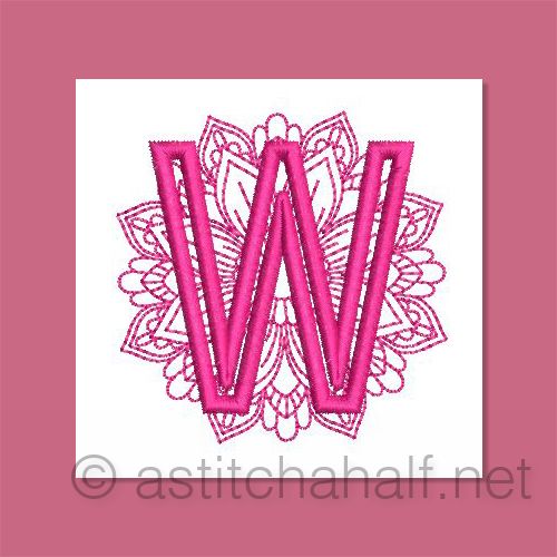 Monarch Mandala Monogram Letter W