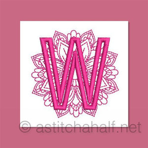 Monarch Mandala Monogram Letter W