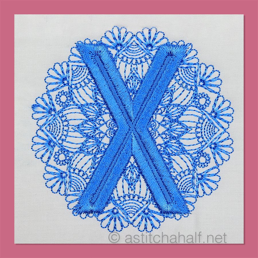 Monarch Mandala Monogram Letter X