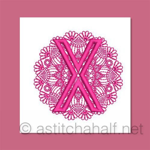 Monarch Mandala Monogram Letter X