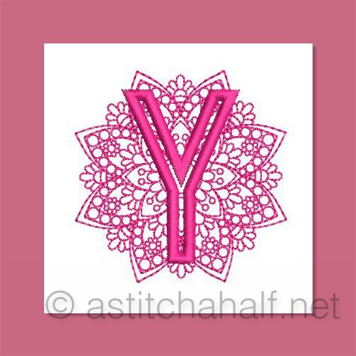 Monarch Mandala Monogram Letter Y