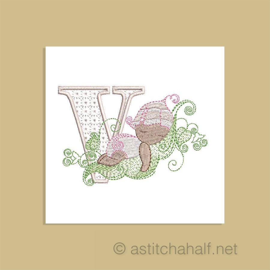 Dreamland Monogram Letter V