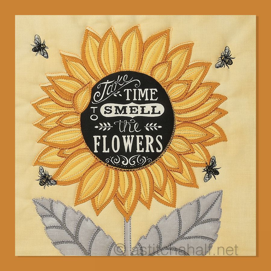 Bee Grateful Panel Sunflower