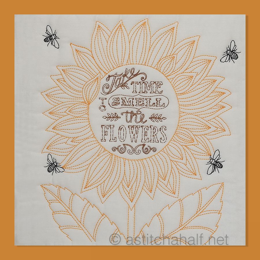 Bee Grateful Panel Sunflower
