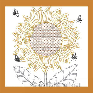 Bee Grateful Panel Sunflower