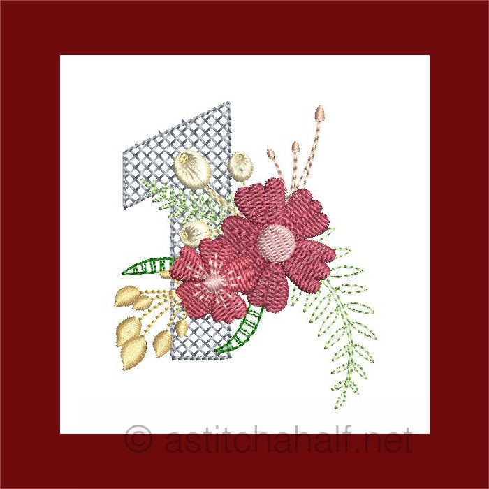 Flowers Everywhere Monogram Number 1