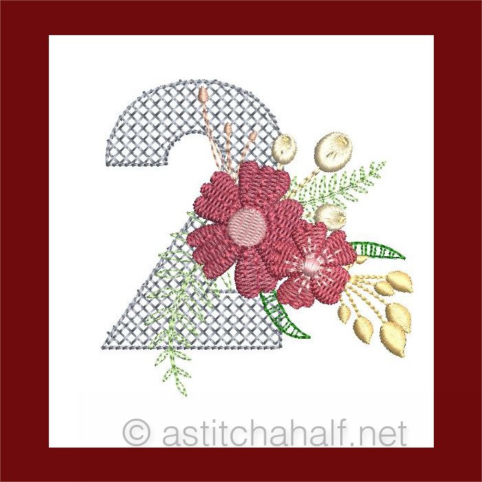 Flowers Everywhere Monogram Number 2