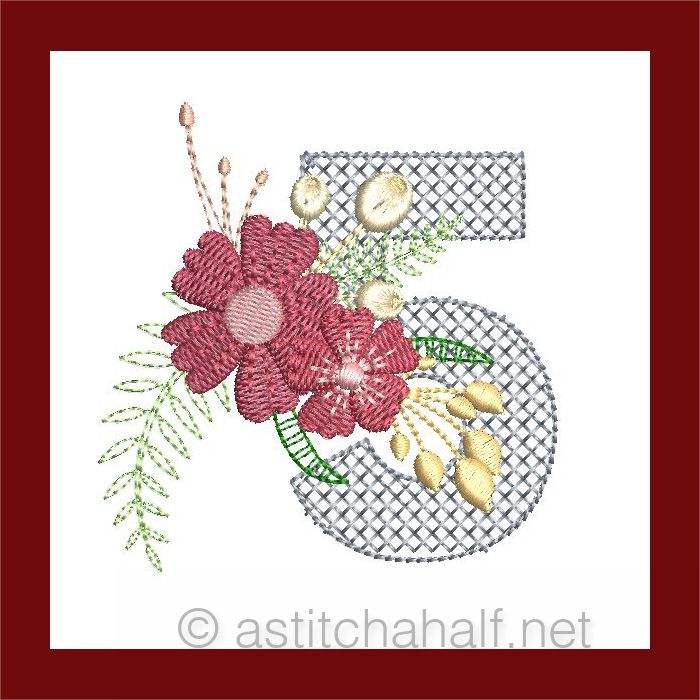 Flowers Everywhere Monogram Number 5