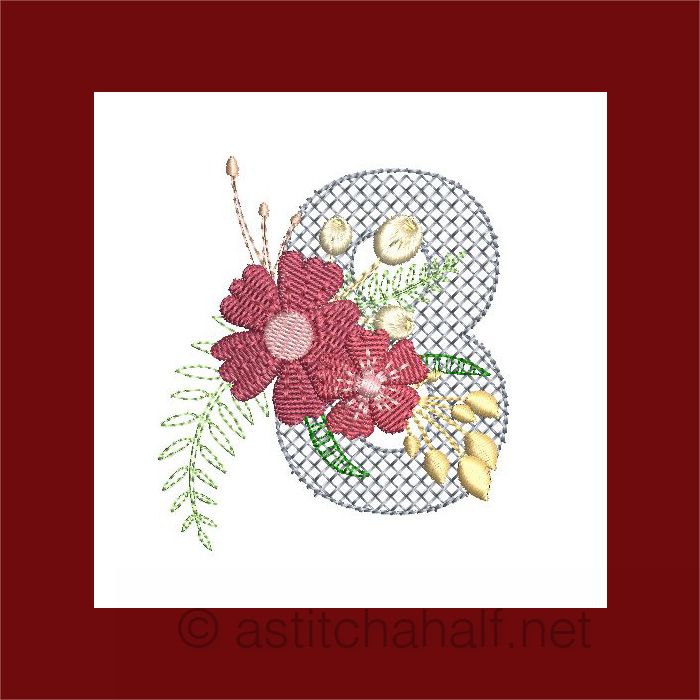 Flowers Everywhere Monogram Number 8